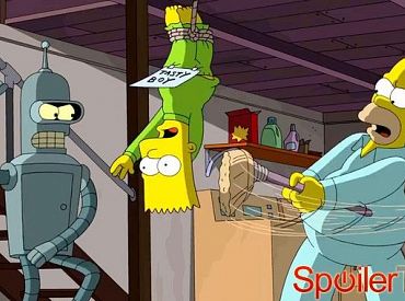 Crossover Simpsonów i Futuramy: Homer i Bender bawią się z Bartem
