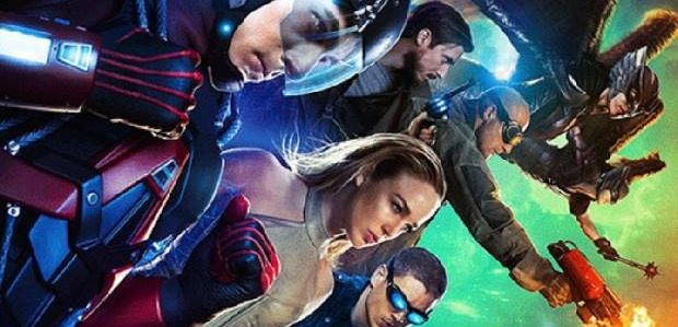 Bohaterowie zbierają się na plakacie „Legends of Tomorrow”