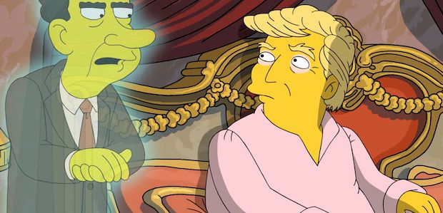 Prezydent Trump spotyka się z duchem Richarda Nixona w „Simpsonach”