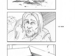 Żywe trupy: Szkice sceny w supermarkecie z odcinka 30 Days Without an Accident