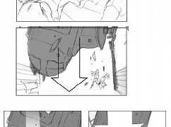 Żywe trupy: Szkice sceny w supermarkecie z odcinka 30 Days Without an Accident